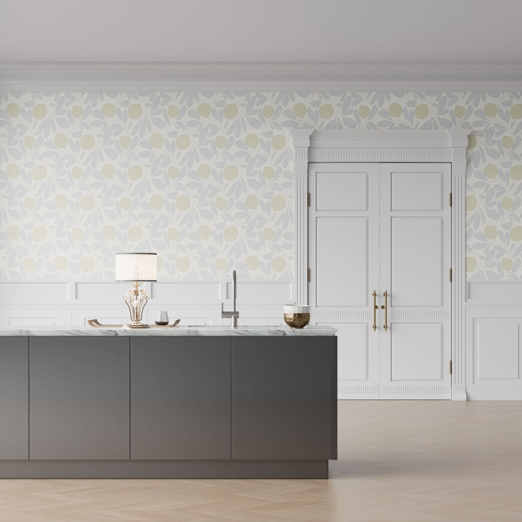 Обои Luna Крафт Эстамп CRF3 001/1 10,05×1 фото в интерьере